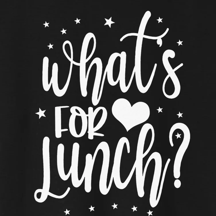 Lunch Lady Life What's For Lunch Crew Cafeteria Worker Women's Crop Top Tee