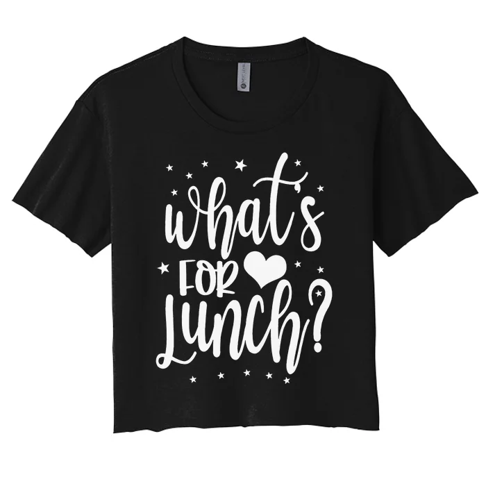 Lunch Lady Life What's For Lunch Crew Cafeteria Worker Women's Crop Top Tee