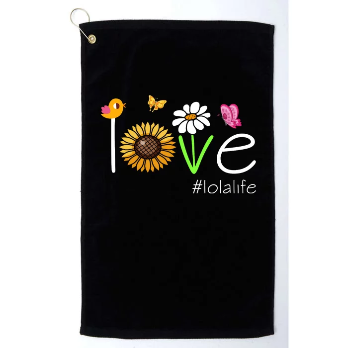 Love Lola Life Cute Matching Family Platinum Collection Golf Towel