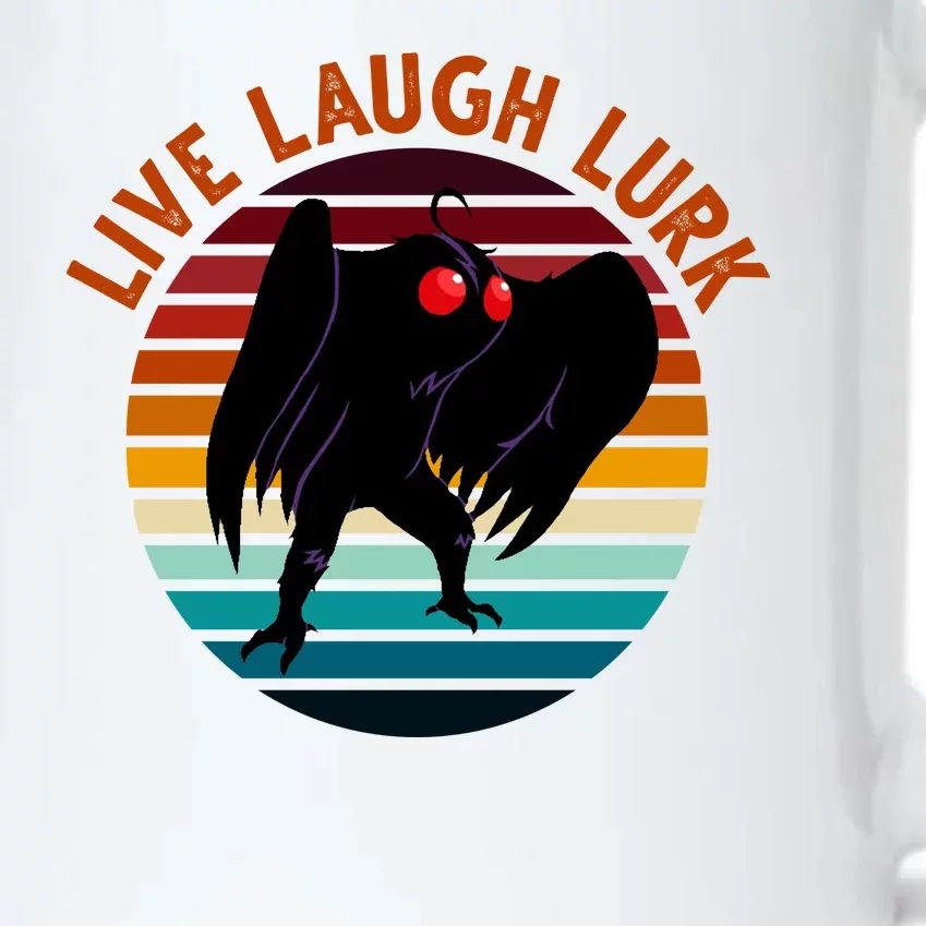 Live Laugh Lurk Mothman Retro Sunset Black Color Changing Mug