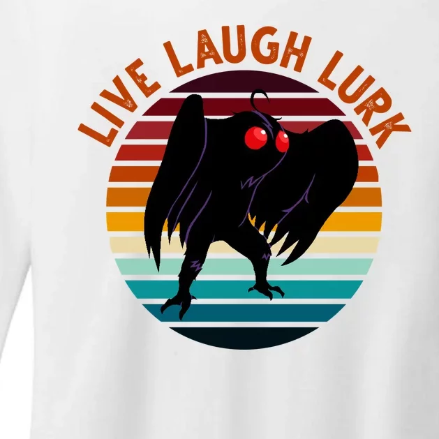 Live Laugh Lurk Mothman Retro Sunset Womens CVC Long Sleeve Shirt