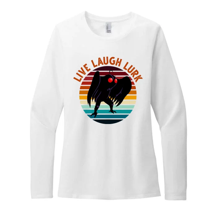 Live Laugh Lurk Mothman Retro Sunset Womens CVC Long Sleeve Shirt