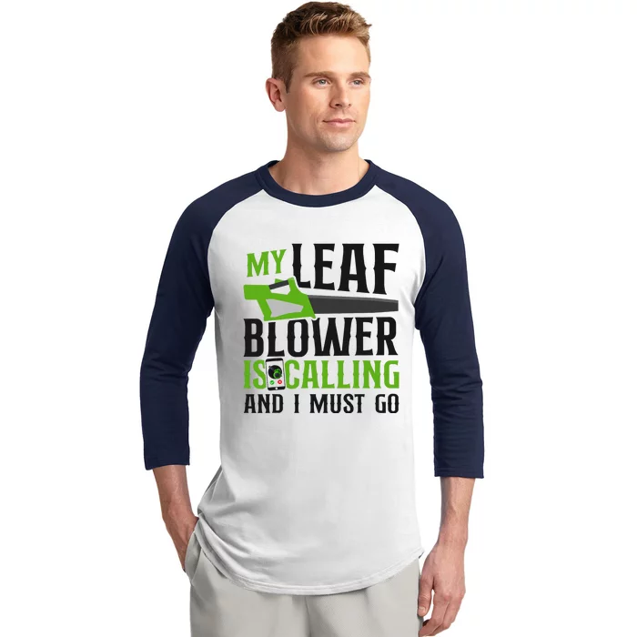 Landscaper Landscaping Landscape Architect Leaf Blower My Baseball Sleeve Shirt