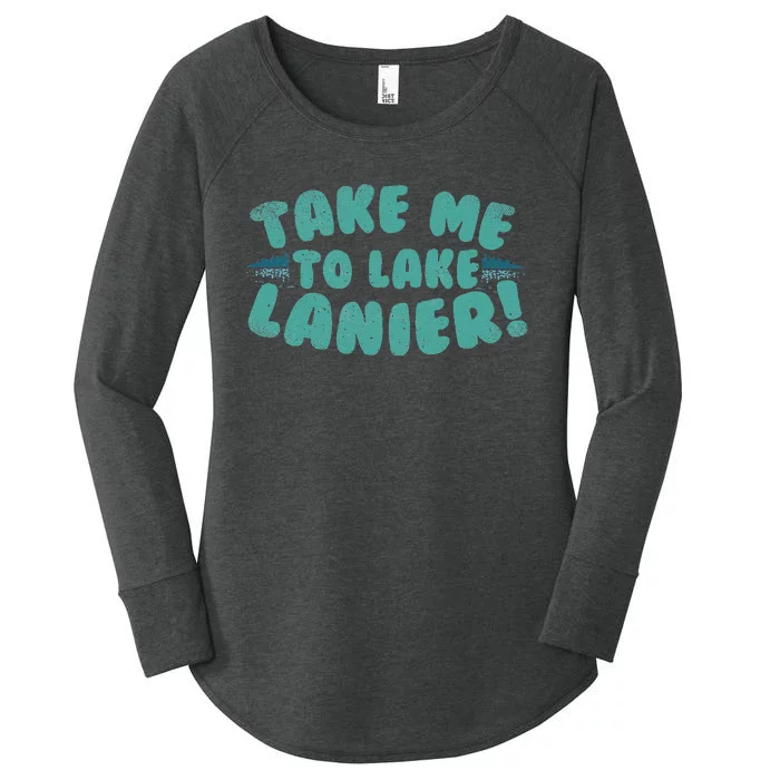 Lake Lanier Lover Fishing Birthday Gift Women's Perfect Tri Tunic Long Sleeve Shirt