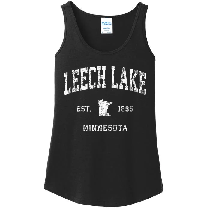 Leech Lake Minnesota Mn Vintage Athletic Sports Design Ladies Essential Tank