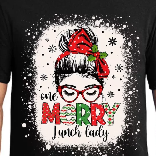 Lunch Lady Messy Bun Chef Christmas School Cafeteria Worker Pajama Set