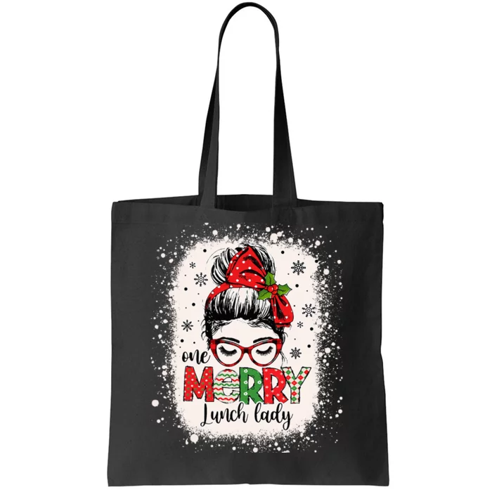 Lunch Lady Messy Bun Chef Christmas School Cafeteria Worker Tote Bag