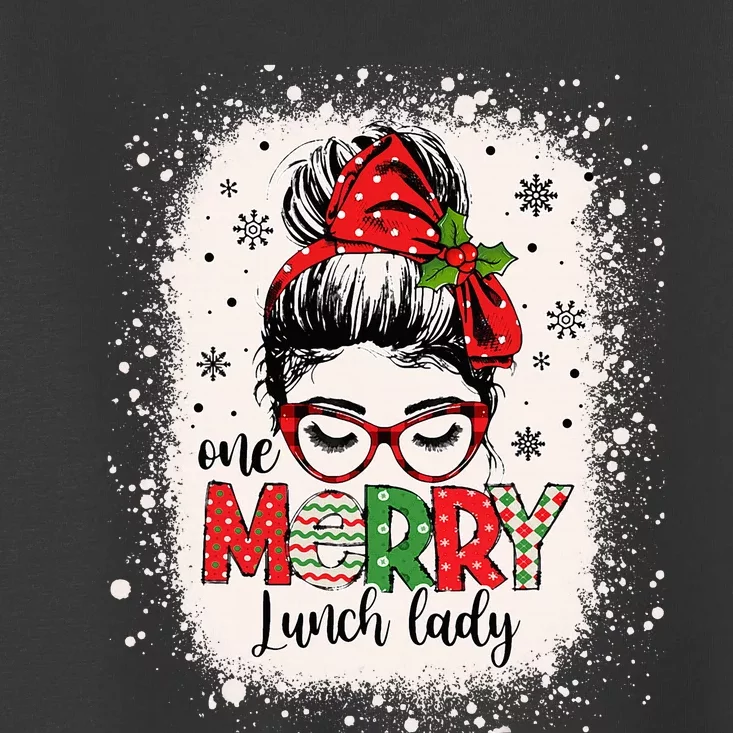 Lunch Lady Messy Bun Chef Christmas School Cafeteria Worker Toddler T-Shirt