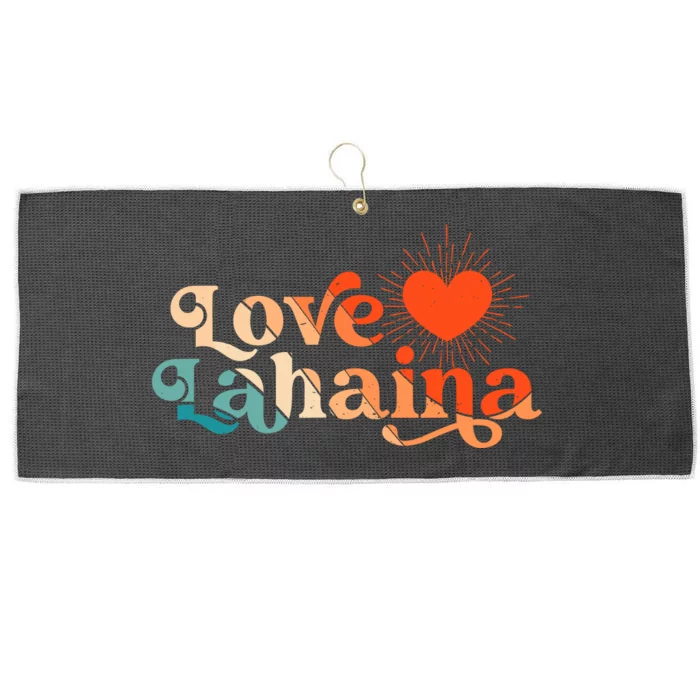 Love Lahaina Maui Hawaii Vintage Style Large Microfiber Waffle Golf Towel