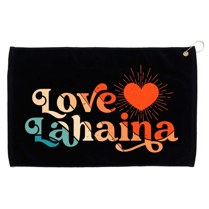 Love Lahaina Maui Hawaii Vintage Style Grommeted Golf Towel