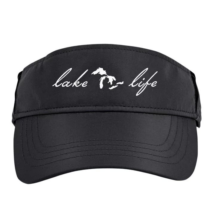 Lake Life Michigan Great Lakes Adult Drive Performance Visor