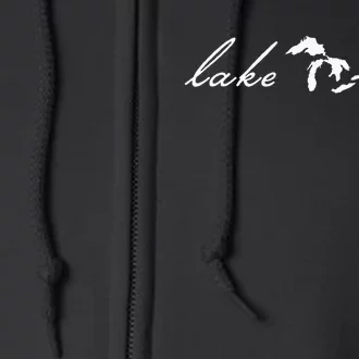 Lake Life Michigan Great Lakes Full Zip Hoodie