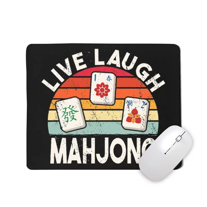 Live Laugh Mahjong Retro Mahjongg Chinese Mousepad