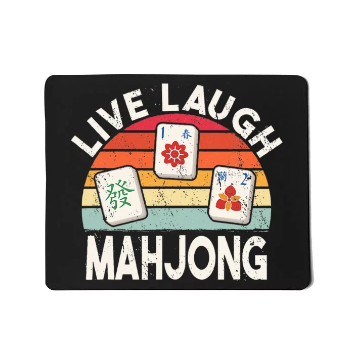 Live Laugh Mahjong Retro Mahjongg Chinese Mousepad