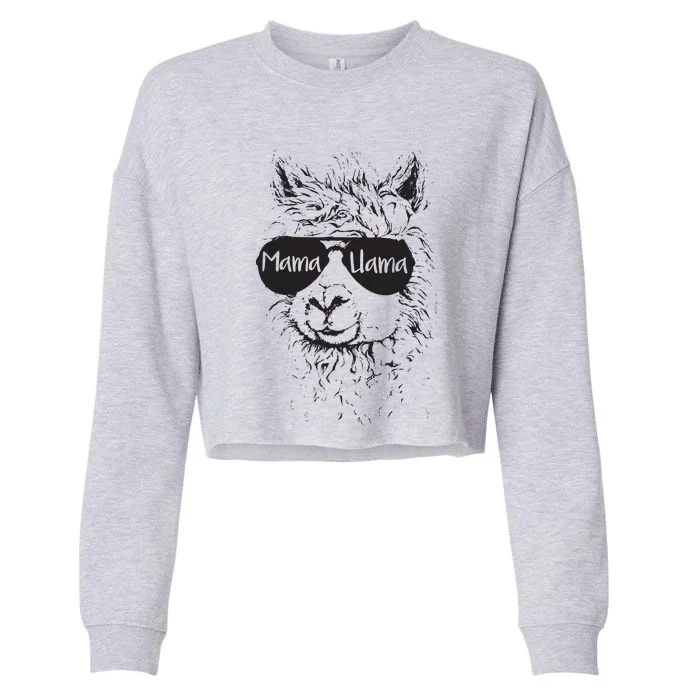 Llama Lover Mama Llama Cropped Pullover Crew