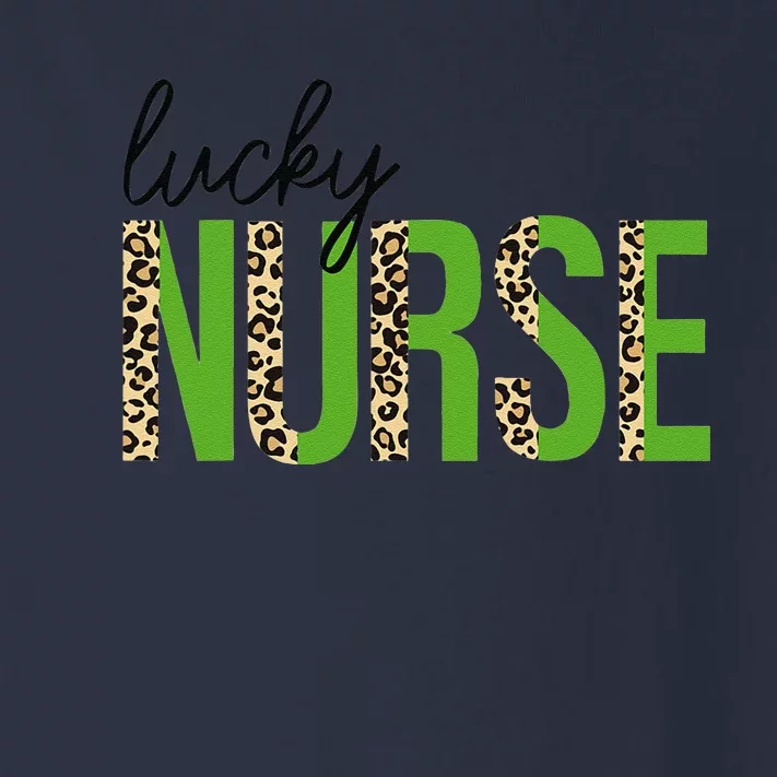 Leopard Lucky Nurse Saint Patrick's Day Clover Nurse Lover Toddler Long Sleeve Shirt