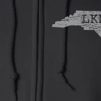 Lkn Lake Norman North Carolina State Gift To Him Her Full Zip Hoodie