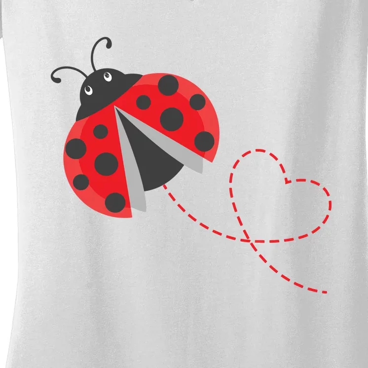 Ladybeetle Ladybugs Nature Lover Insect Fans Entomophile Women's V-Neck T-Shirt