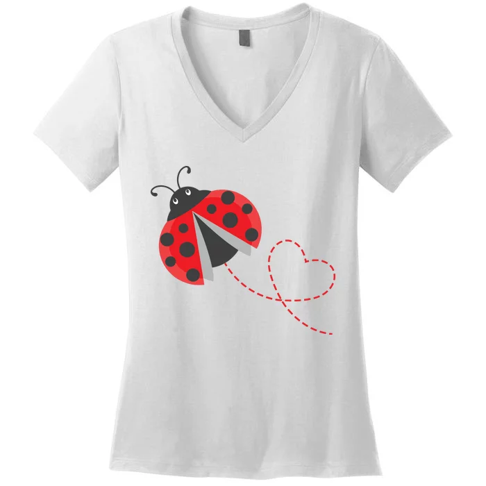 Ladybeetle Ladybugs Nature Lover Insect Fans Entomophile Women's V-Neck T-Shirt