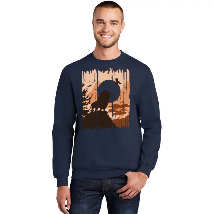 Lion Landscape Nature Mountain Tall Sweatshirt