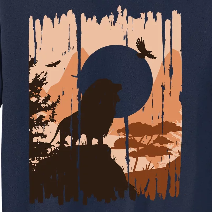 Lion Landscape Nature Mountain Tall Sweatshirt