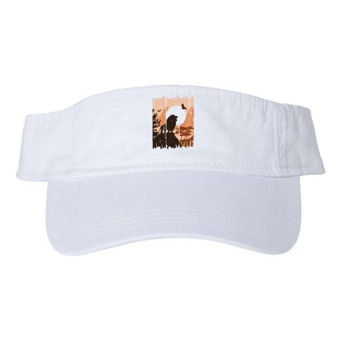 Lion Landscape Nature Mountain Valucap Bio-Washed Visor