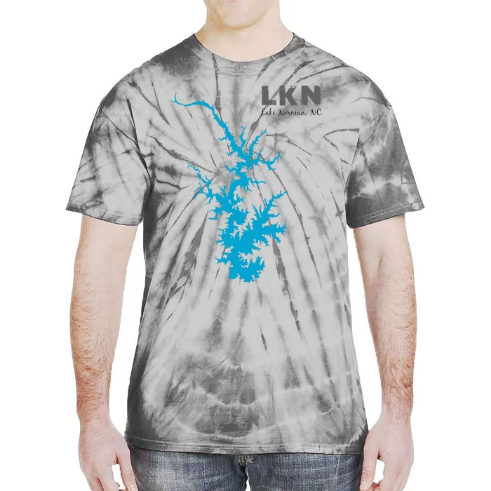 Lkn Lake Norman North Carolina State Gift Map Of Lake Norman Tie-Dye T-Shirt