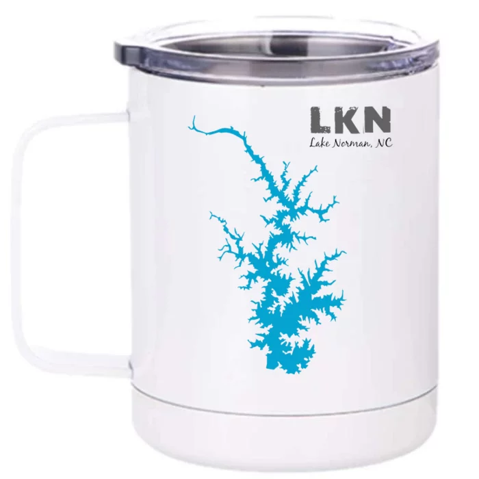 Lkn Lake Norman North Carolina State Gift Map Of Lake Norman Front & Back 12oz Stainless Steel Tumbler Cup