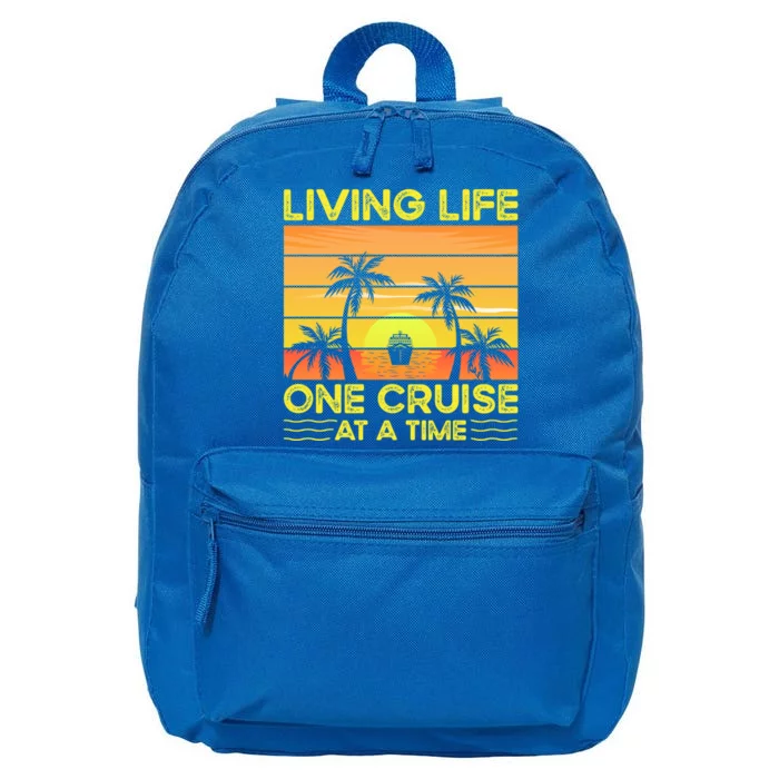 Living Life One Cruise At A Time Funny Cool Gift 16 in Basic Backpack