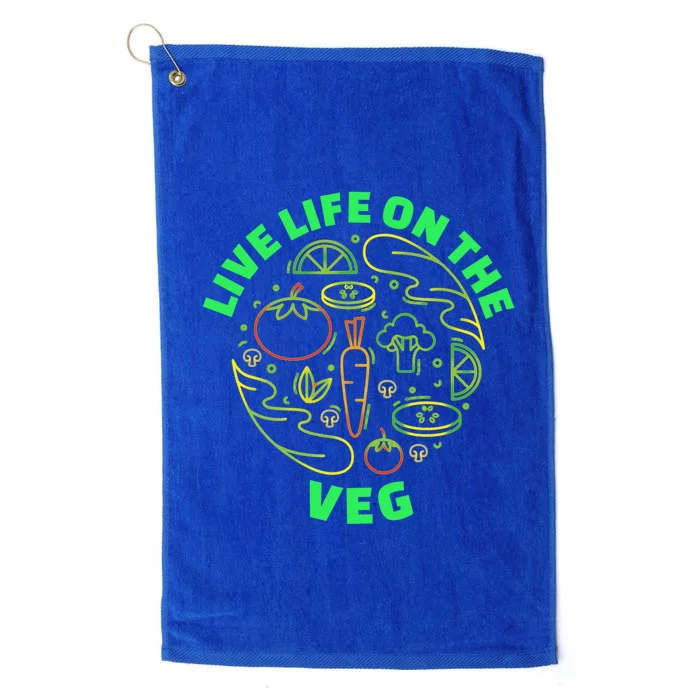 Live Life On The Veg With Veg Gift Platinum Collection Golf Towel