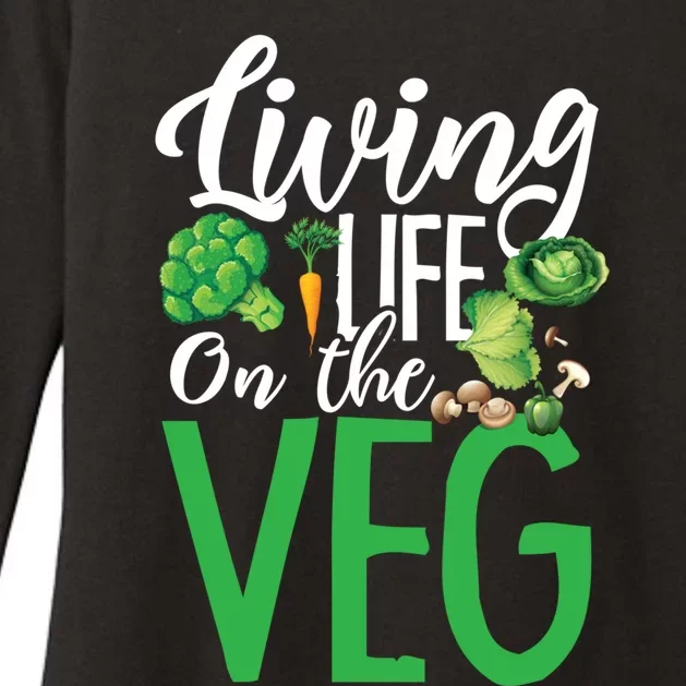 Living Life On The Veg Gift Womens CVC Long Sleeve Shirt