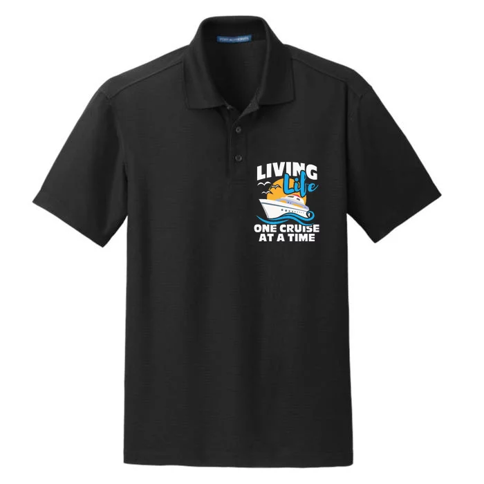 Living Life One Cruise At A Time Cruising Lover Cruiser Dry Zone Grid Performance Polo