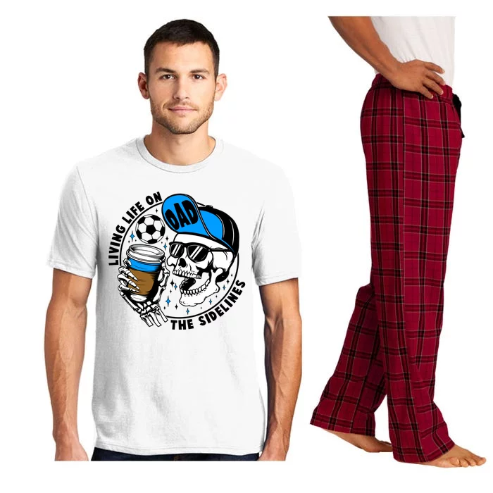 Living Life On The Sidelines Soccer Dad Coffee Skeleton Pajama Set