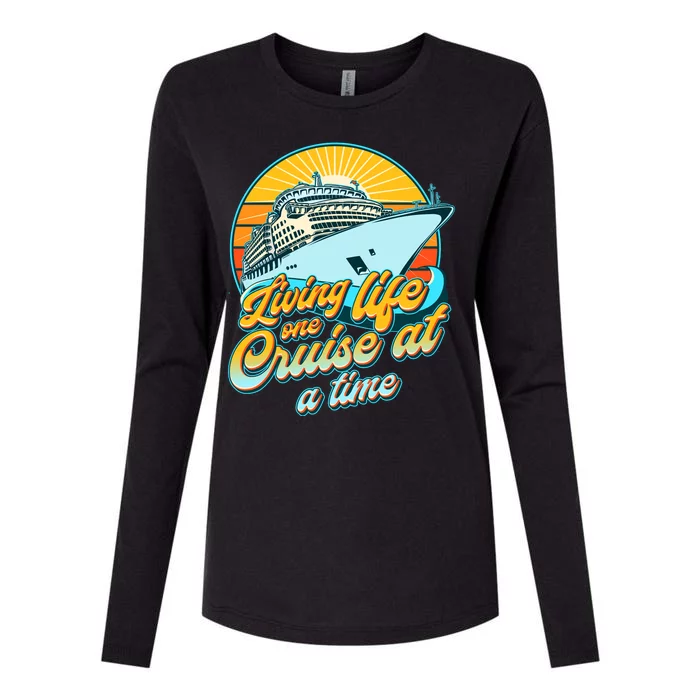 Living Life One Cruise At A Time Womens Cotton Relaxed Long Sleeve T-Shirt