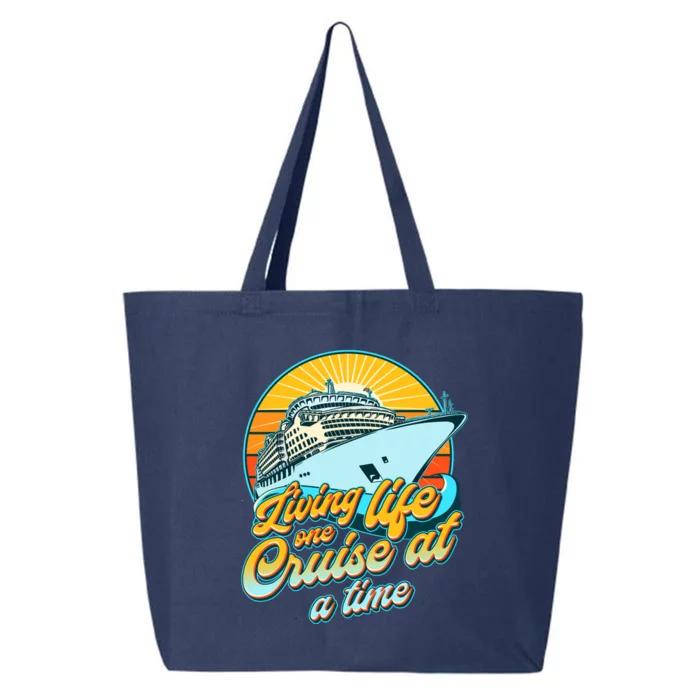 Living Life One Cruise At A Time 25L Jumbo Tote