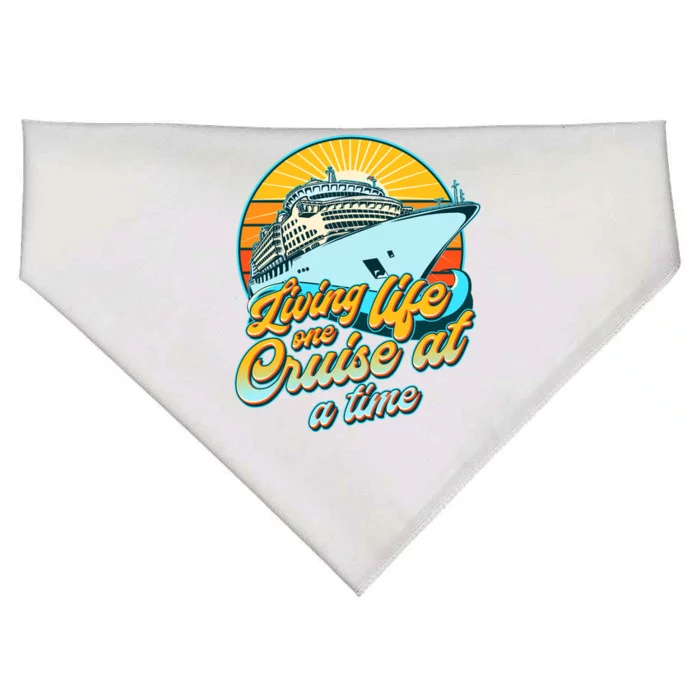 Living Life One Cruise At A Time USA-Made Doggie Bandana