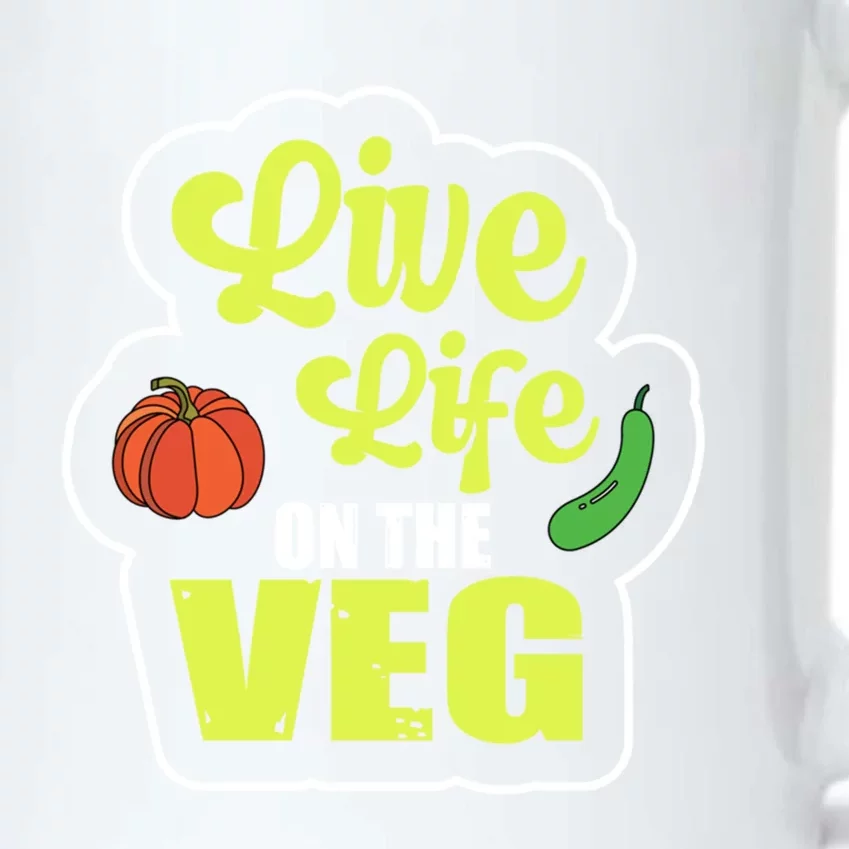 Live Life On The Veg Veganism Vegan Plants Gift Black Color Changing Mug