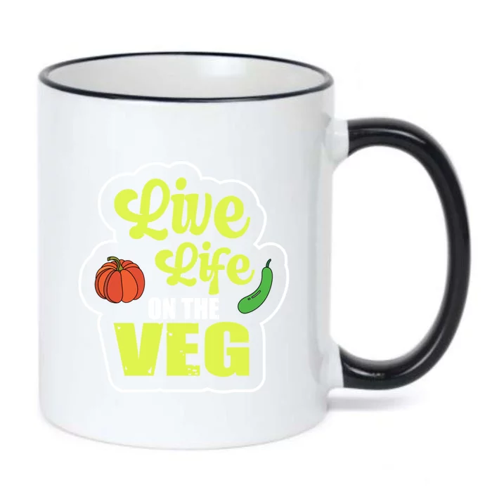 Live Life On The Veg Veganism Vegan Plants Gift Black Color Changing Mug