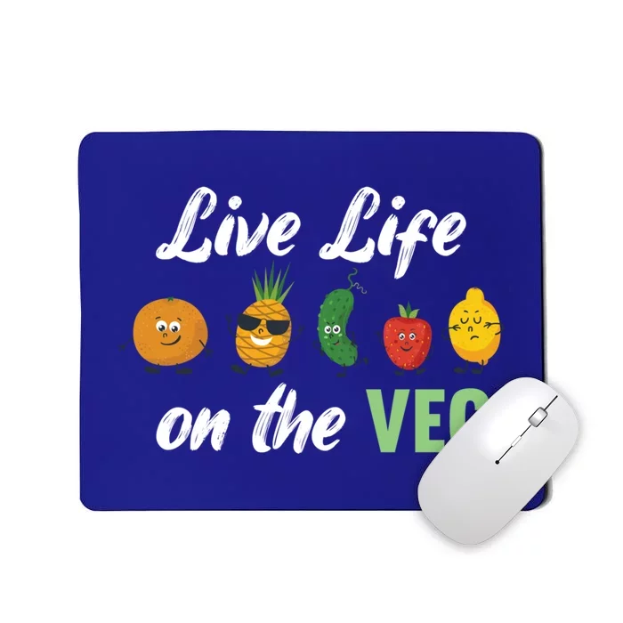 Live Life On The Veg – Vegan Lifestyle Funny Carrot Lover Funny Gift Mousepad