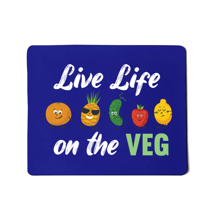 Live Life On The Veg – Vegan Lifestyle Funny Carrot Lover Funny Gift Mousepad