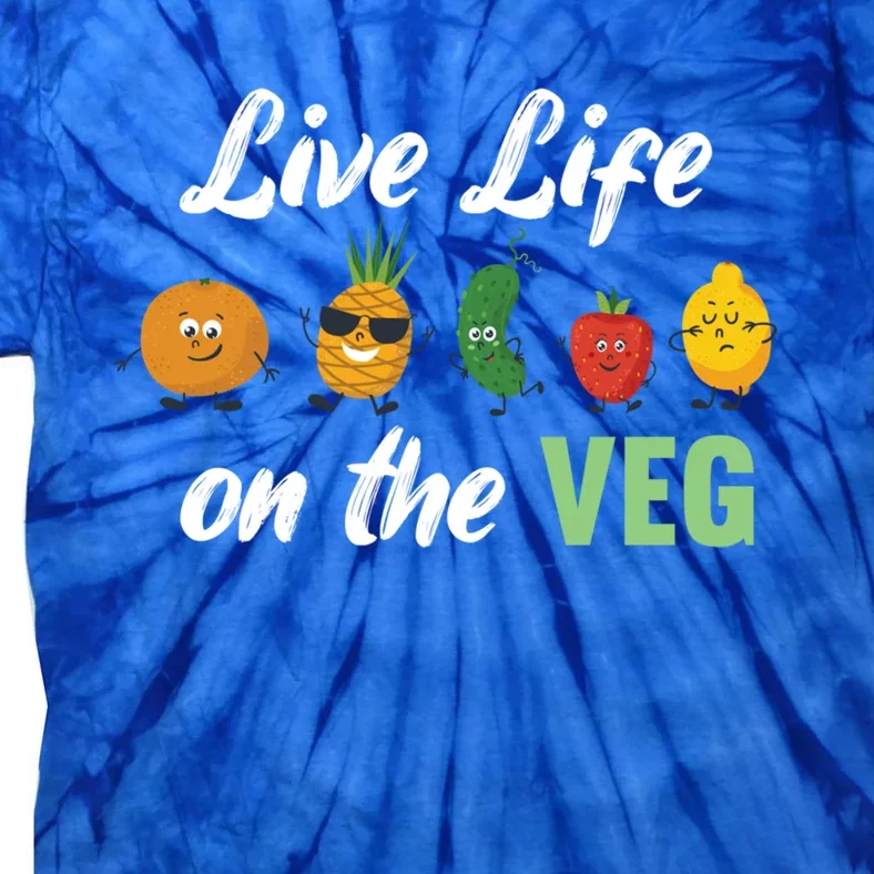 Live Life On The Veg – Vegan Lifestyle Funny Carrot Lover Funny Gift Tie-Dye T-Shirt