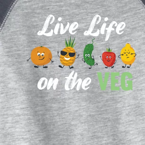 Live Life On The Veg – Vegan Lifestyle Funny Carrot Lover Funny Gift Toddler Fine Jersey T-Shirt