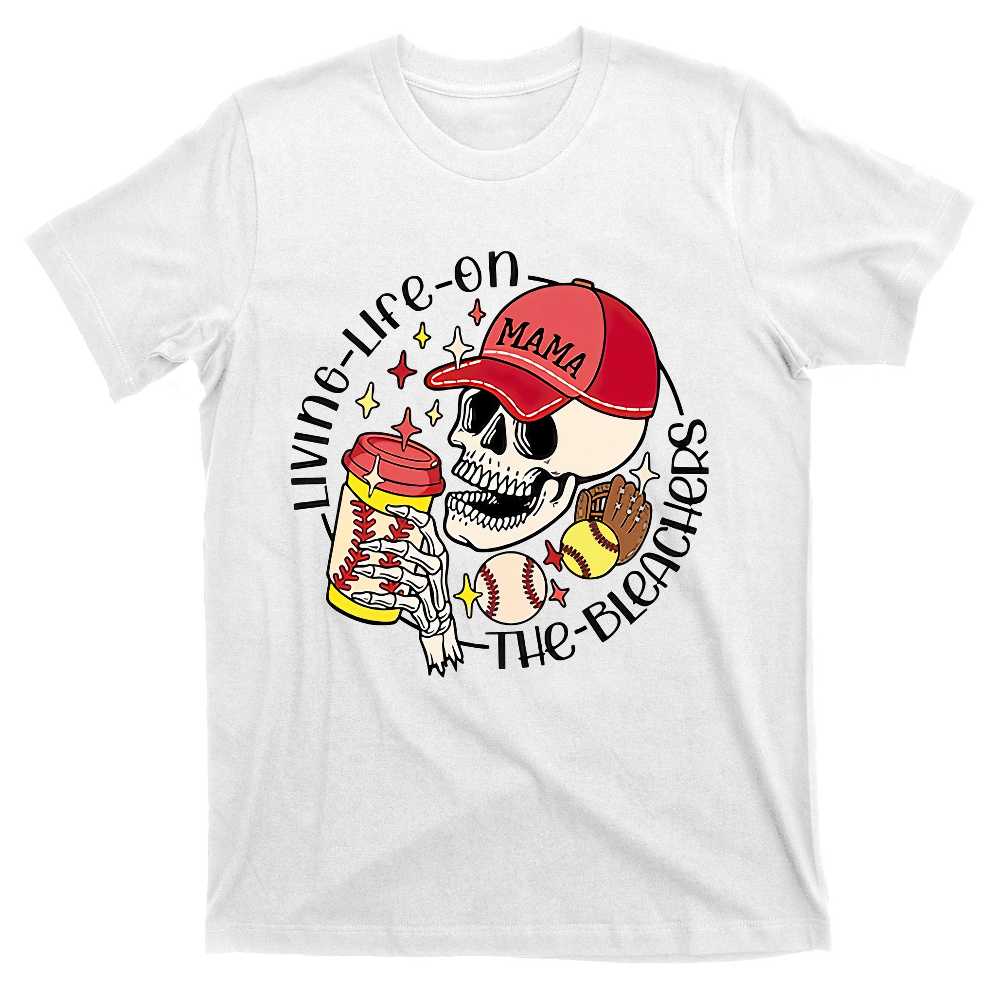 Teeshirtpalace Baseball Face Skeleton Skull Kids T-Shirt