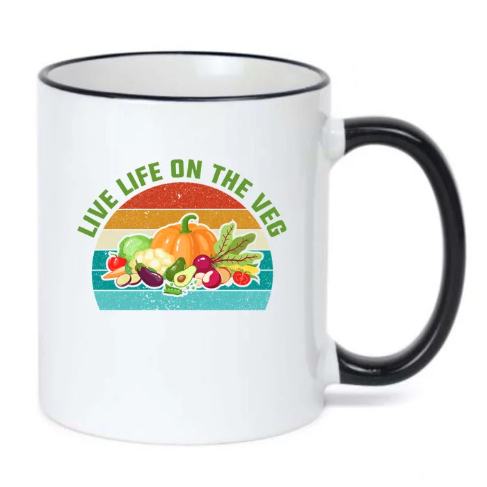 Live Life On The Veg Gift Black Color Changing Mug