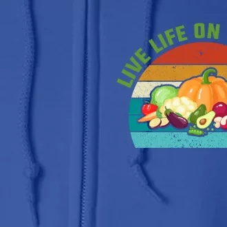 Live Life On The Veg Gift Full Zip Hoodie