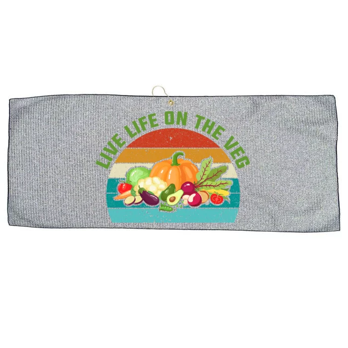 Live Life On The Veg Gift Large Microfiber Waffle Golf Towel