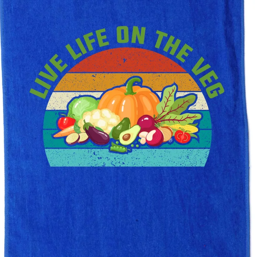 Live Life On The Veg Gift Platinum Collection Golf Towel