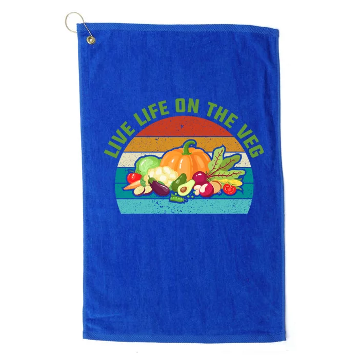 Live Life On The Veg Gift Platinum Collection Golf Towel