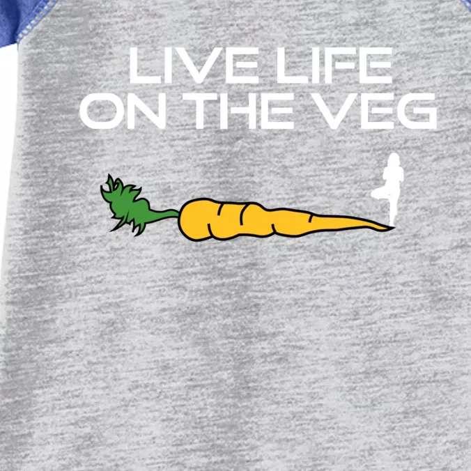 Live Life On The Veg Vegan Vegetarian And Yoga Gift Infant Baby Jersey Bodysuit