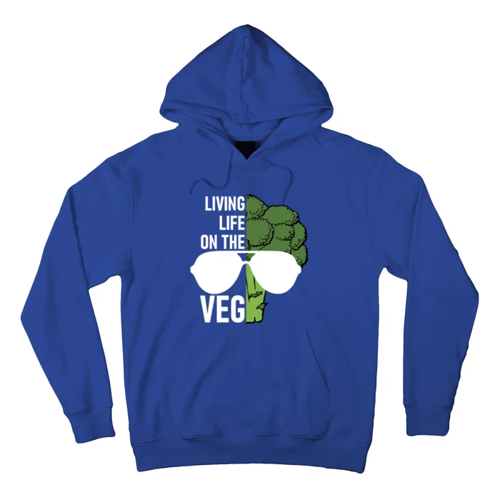 Living Life On The Veg Quirky Joke Vegetarian Or Vegan Gift Hoodie